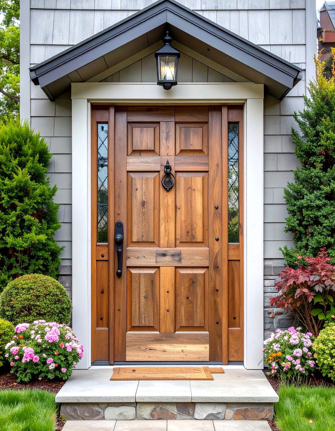 Reclaimed Barn Wood Rustic Front Door - 20 Rustic Front Door Ideas