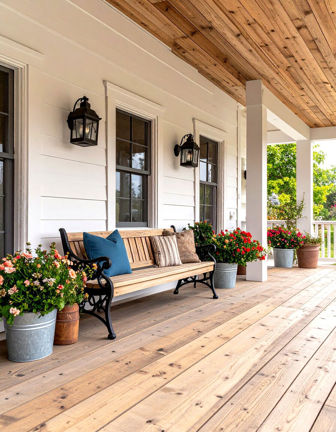 Reclaimed Barn Wood Rustic Front Porch - 20 Rustic Front Porch Ideas
