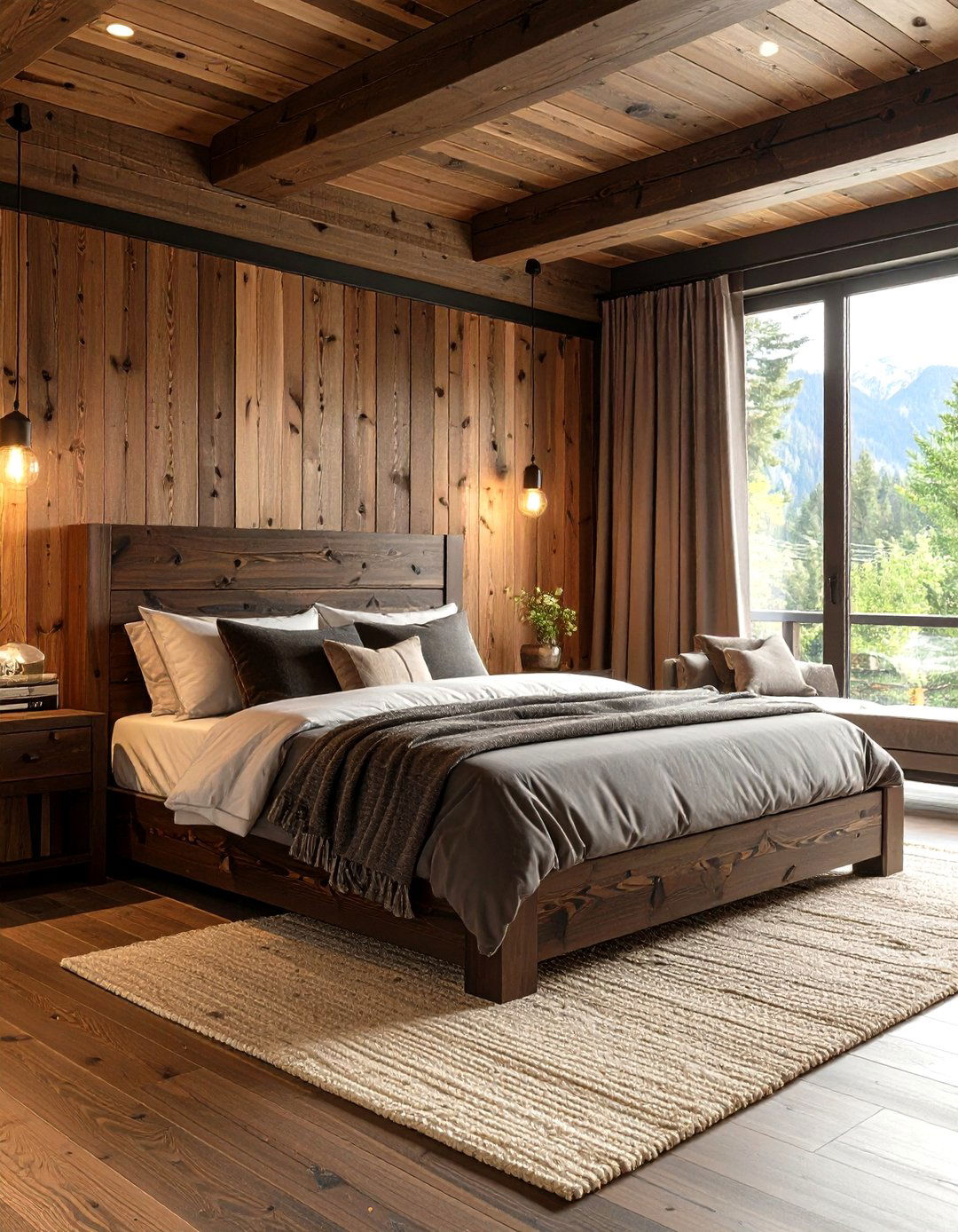 Reclaimed Dark Wood for an Eco Chic Bedroom - 20 Dark Wood Bedroom Ideas
