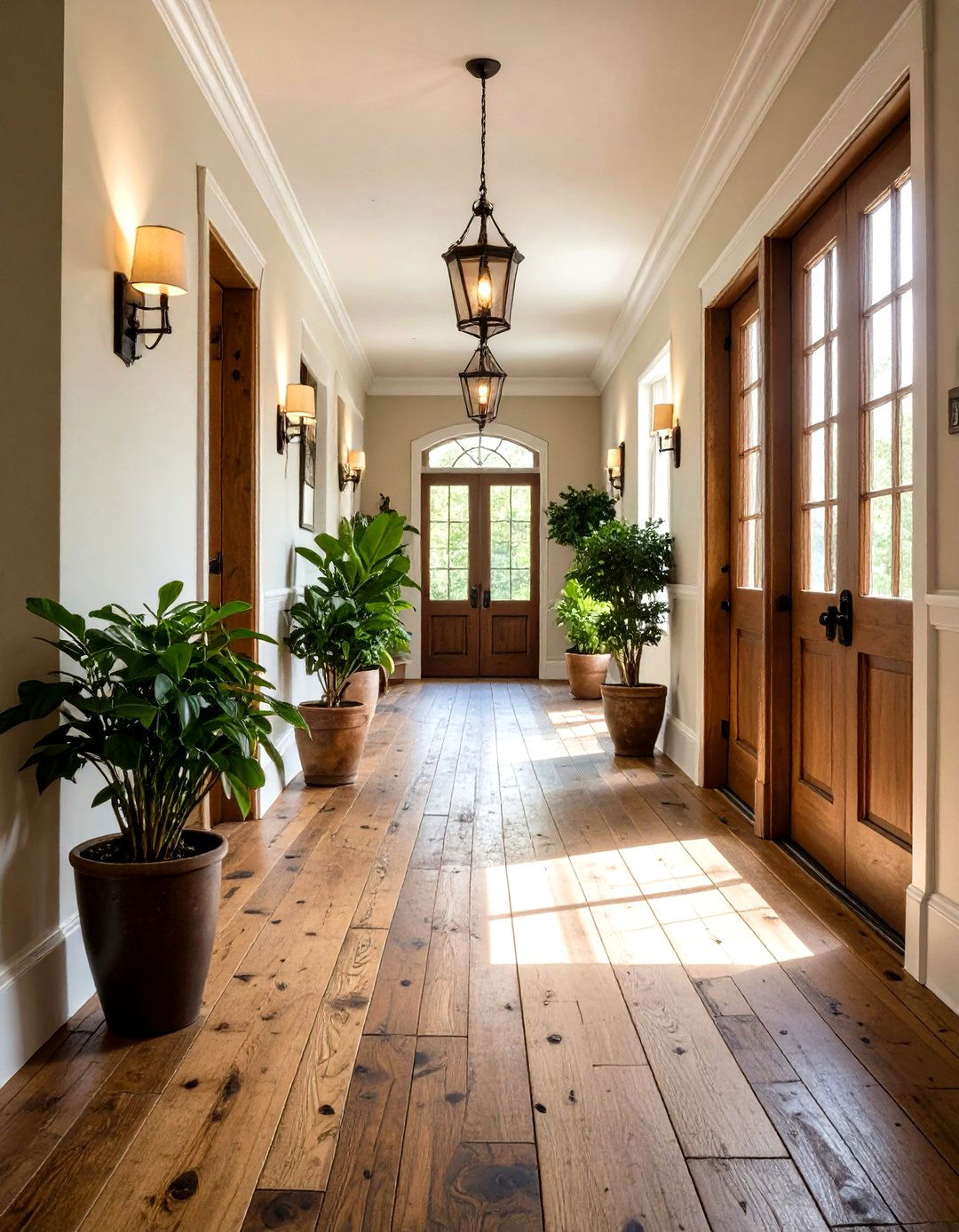 Reclaimed Flooring for Sustainable Hallways - 20 Hallway Ideas