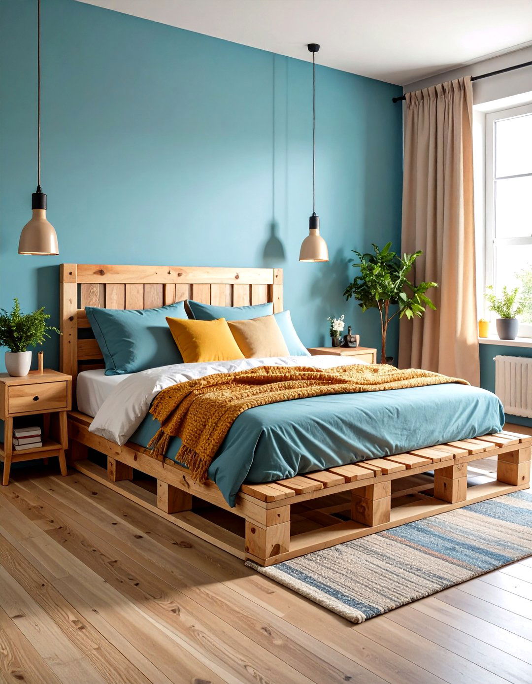 Reclaimed Pallet Platform Bed Frames - 20 Hipster Bedroom Ideas