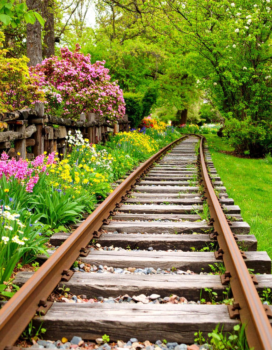 Reclaimed Railway Sleeper Garden Edging Framework - 20 Recycled Garden Edging Ideas