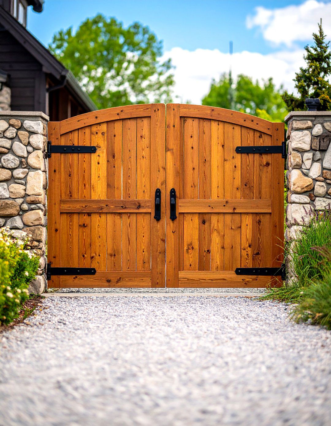 Reclaimed Timber Driveway Gate Charm - 20 Driveway Gate Ideas