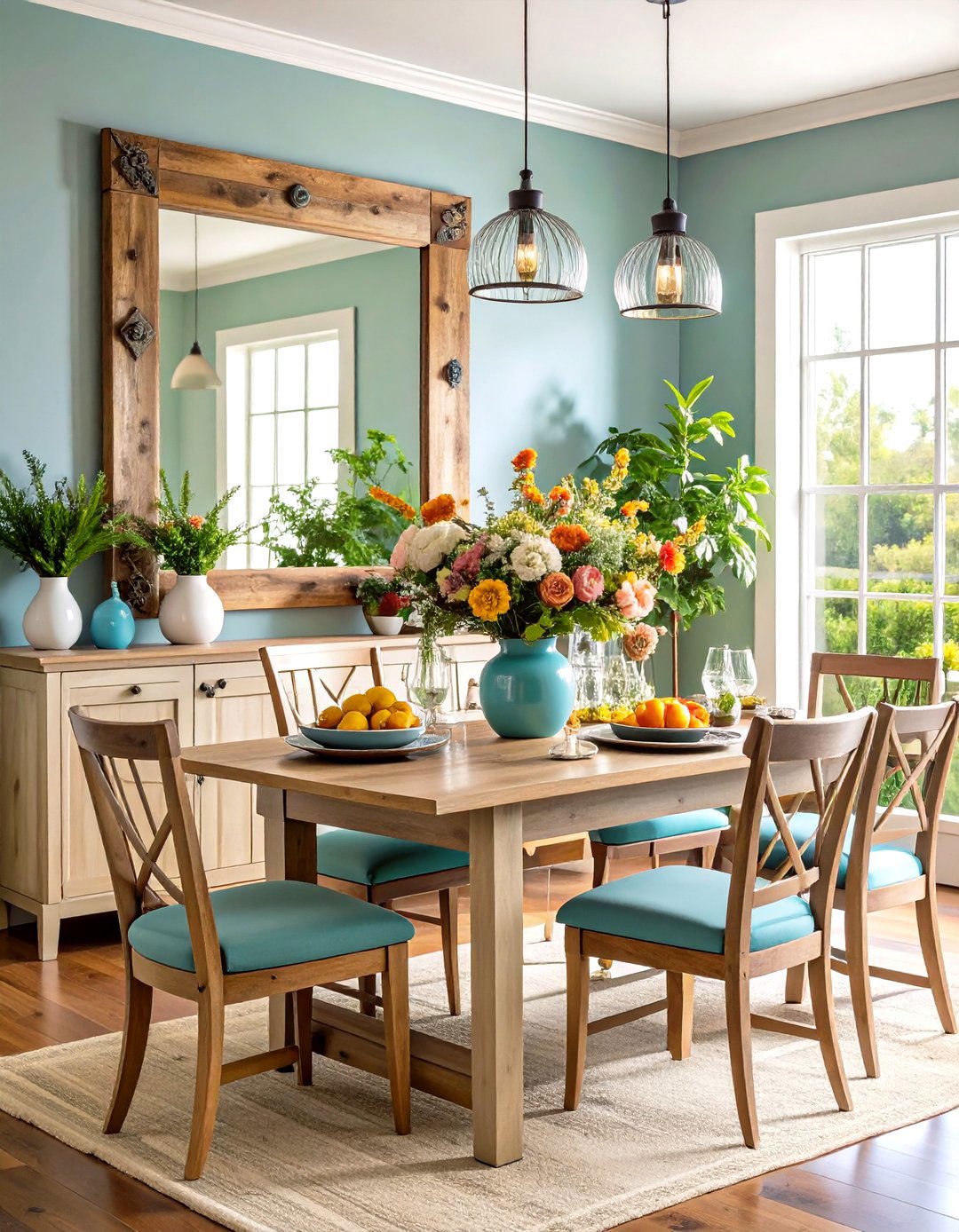 Reclaimed Window Frame Mirror - 20 Dining Room Mirror Ideas
