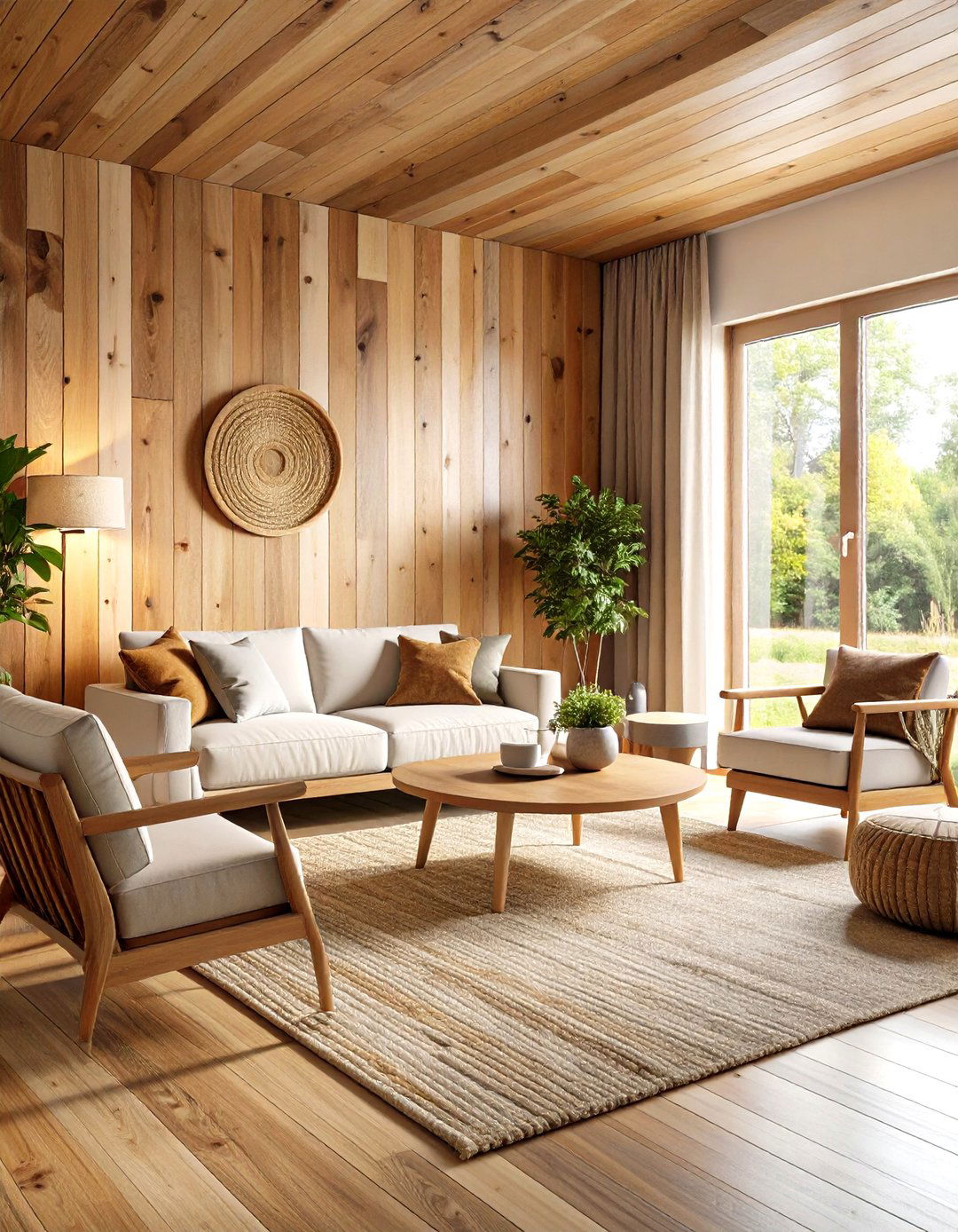 Reclaimed Wood Accent Wall - 20 Small Rustic Living Room Ideas