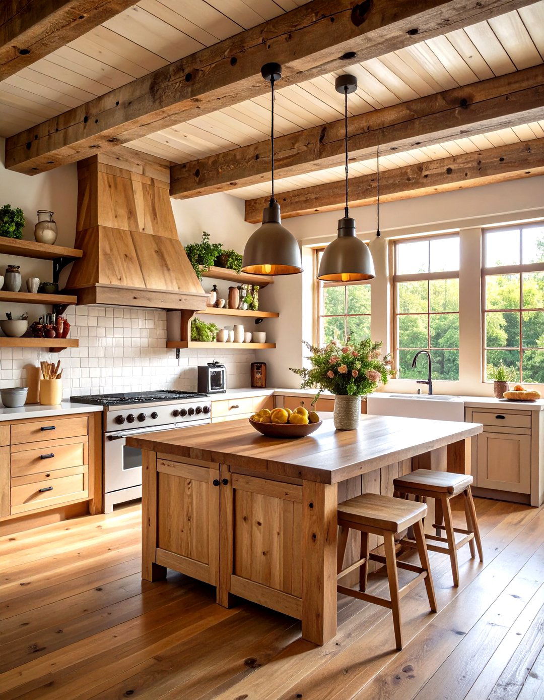 Reclaimed Wood Accents - 20 Vintage Kitchen Ideas