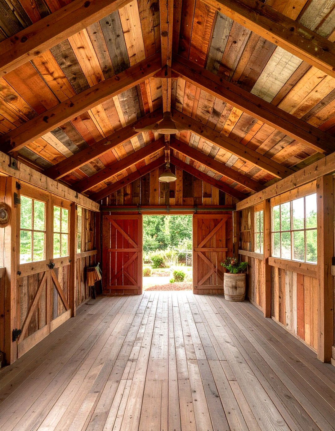 Reclaimed Wood Ceiling - 20 Shed Ceiling Ideas