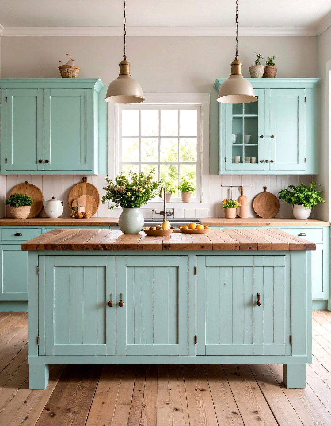 Reclaimed Wood Countertops - 20 Shabby Chic Kitchen Ideas