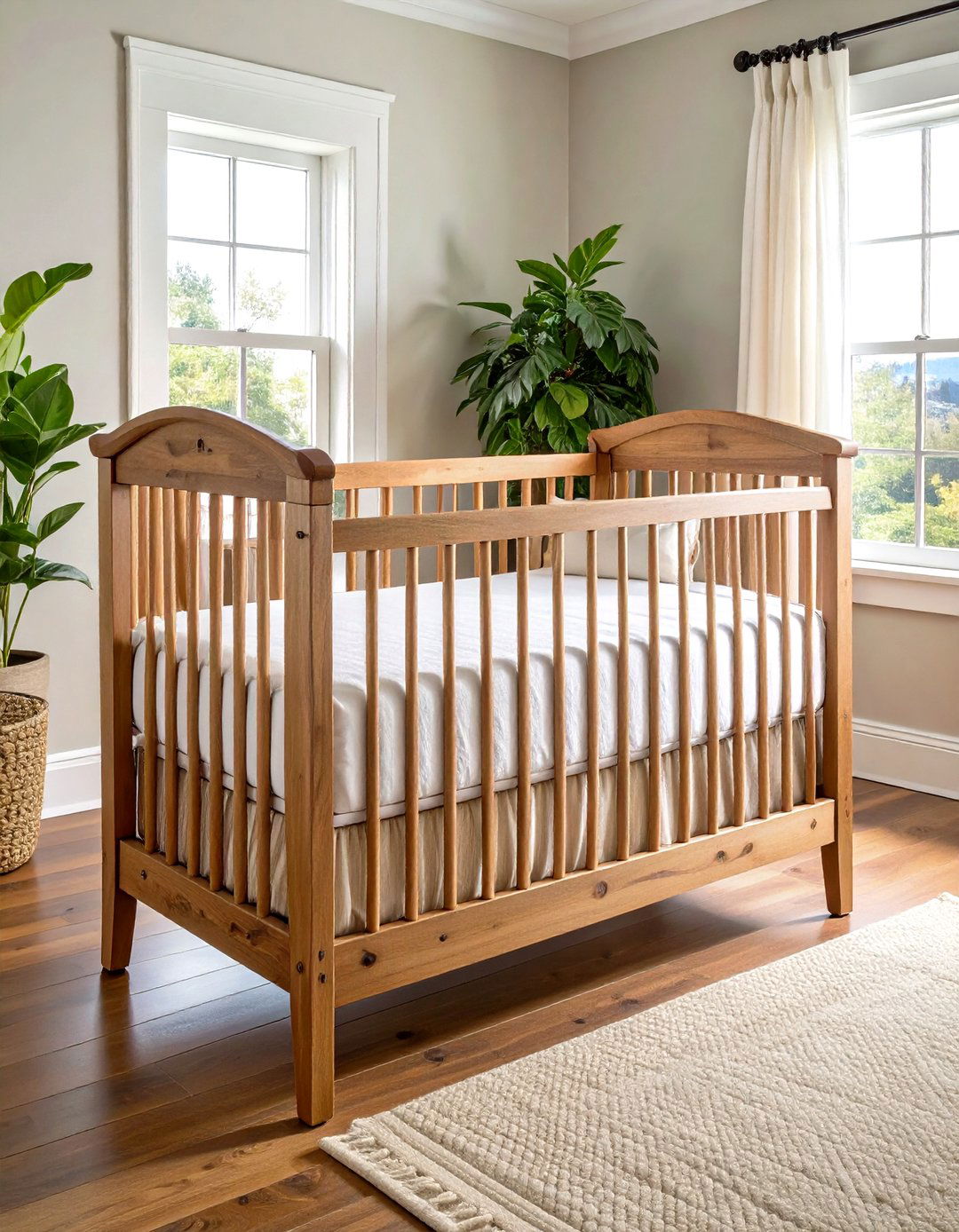 Reclaimed Wood Crib Becomes the Nurserys Centerpiece - 20 Farmhouse Nursery Ideas