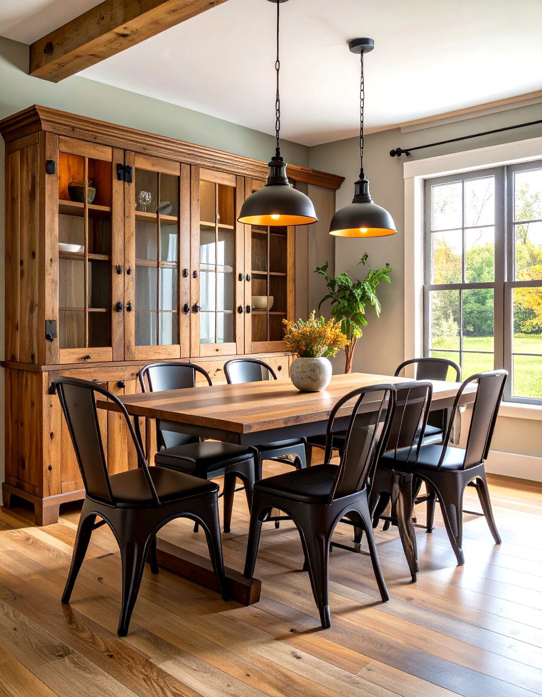 Reclaimed Wood Farmhouse Dining Room Hutch - 20 Dining Room Hutch Ideas
