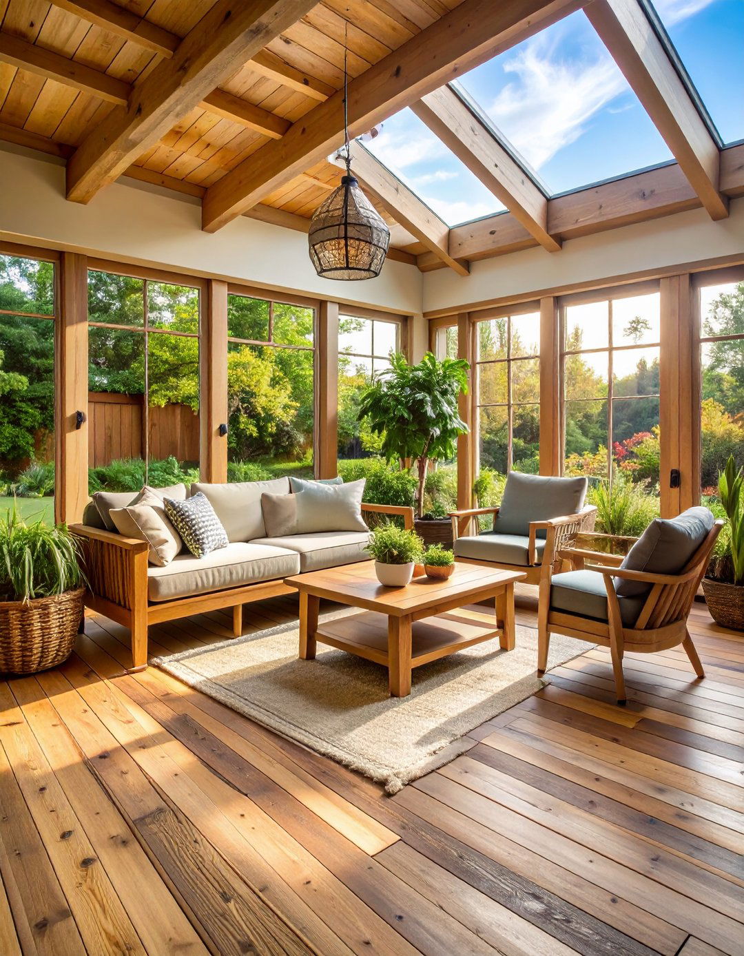 Reclaimed Wood Flooring to Ground Your Sunroom - 20 Rustic Sunroom Ideas