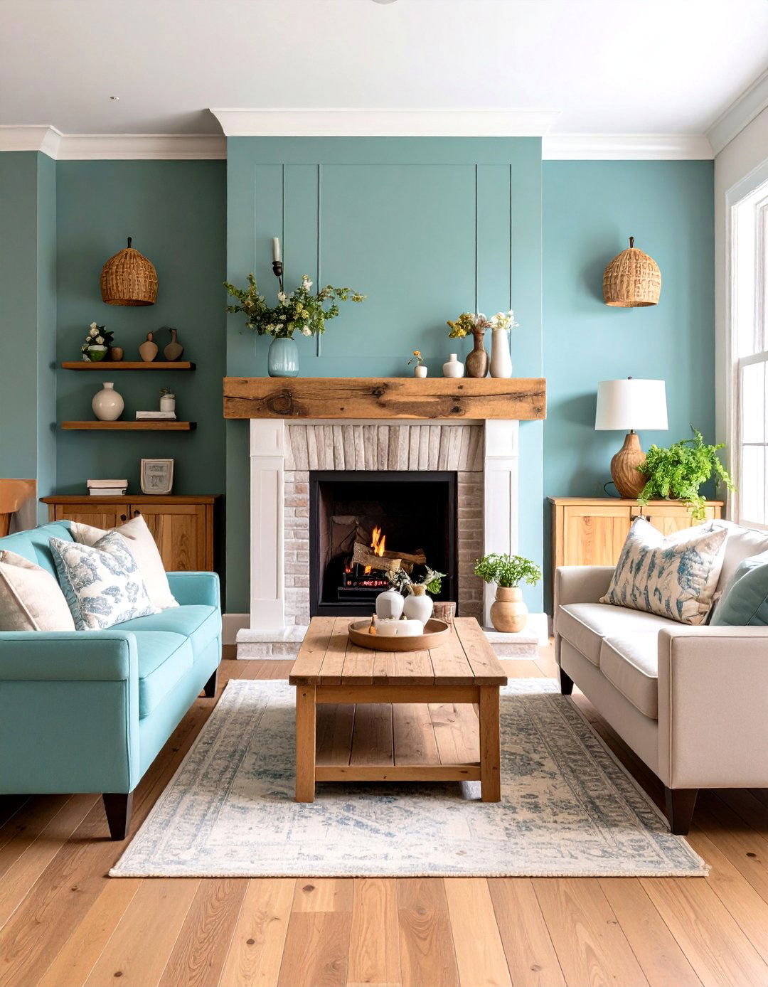 Reclaimed Wood Living Room Fireplace - 20 Living Room Fireplace Ideas