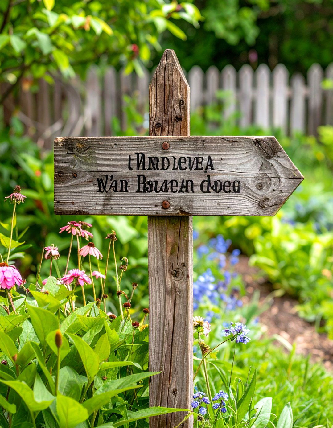 Reclaimed Wood Quote Sign - 20 Garden Sign Ideas