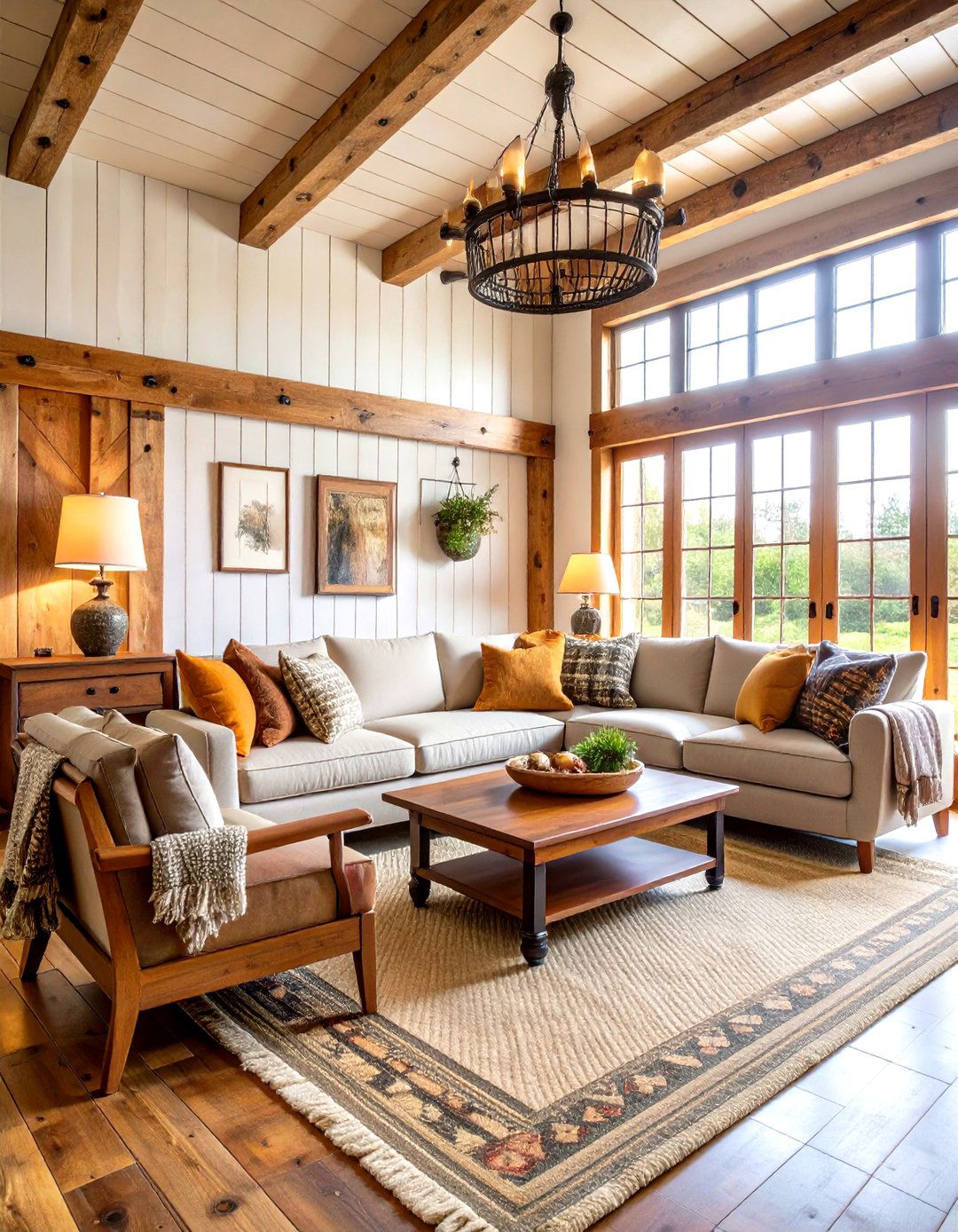 Reclaimed Wood Rustic Living Room - 20 Rustic Living Room Ideas
