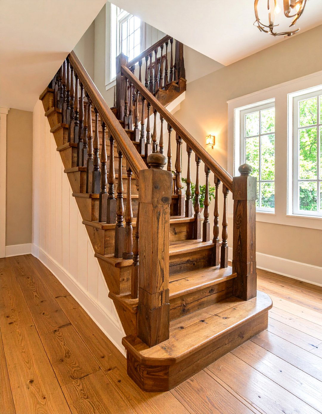Reclaimed Wood Stair Railing - 20 Wood Stair Railing Ideas