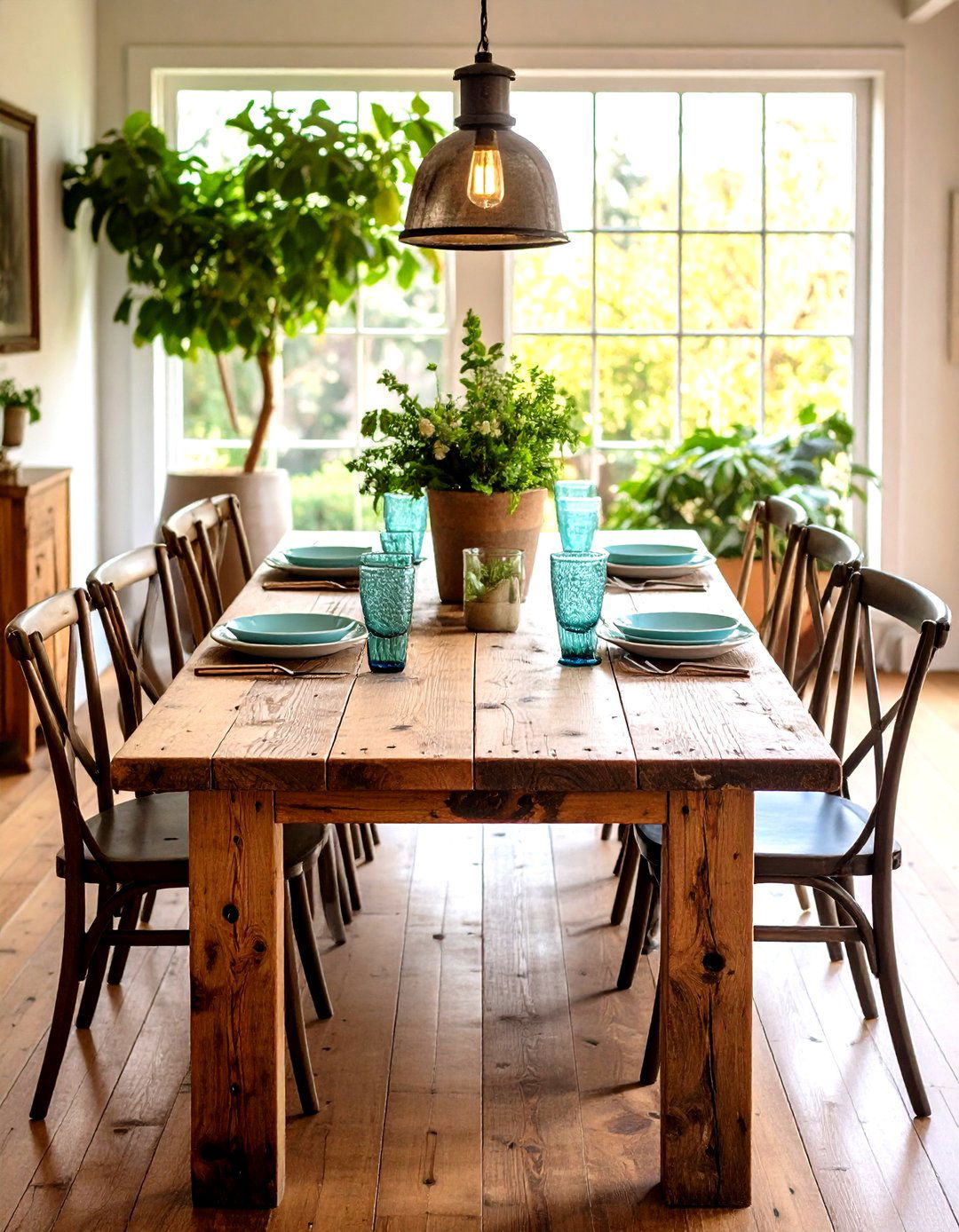 Reclaimed Wood Tables Champion Sustainability - 20 Boho Dining Room Ideas