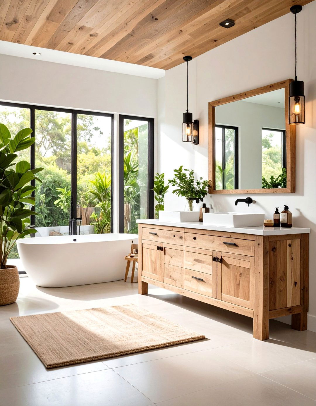 Reclaimed Wood Vanity Adds Rustic Soul to the Bathroom - 20 Earthy Bathroom Ideas