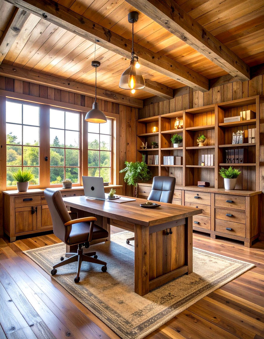 Reclaimed Wood Western Decor Home Office - 20 Western Decor Ideas