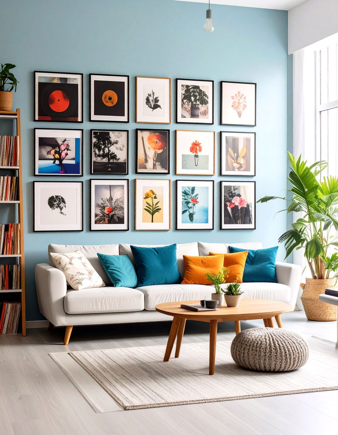 Record Album Art Gallery Wall - 20 Vinyl Record Storage Ideas