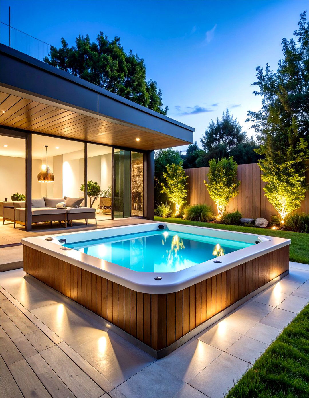 Rectangle Pool with Hot Tub Modern Minimalist Design - 20 Rectangle Pool With Hot Tub