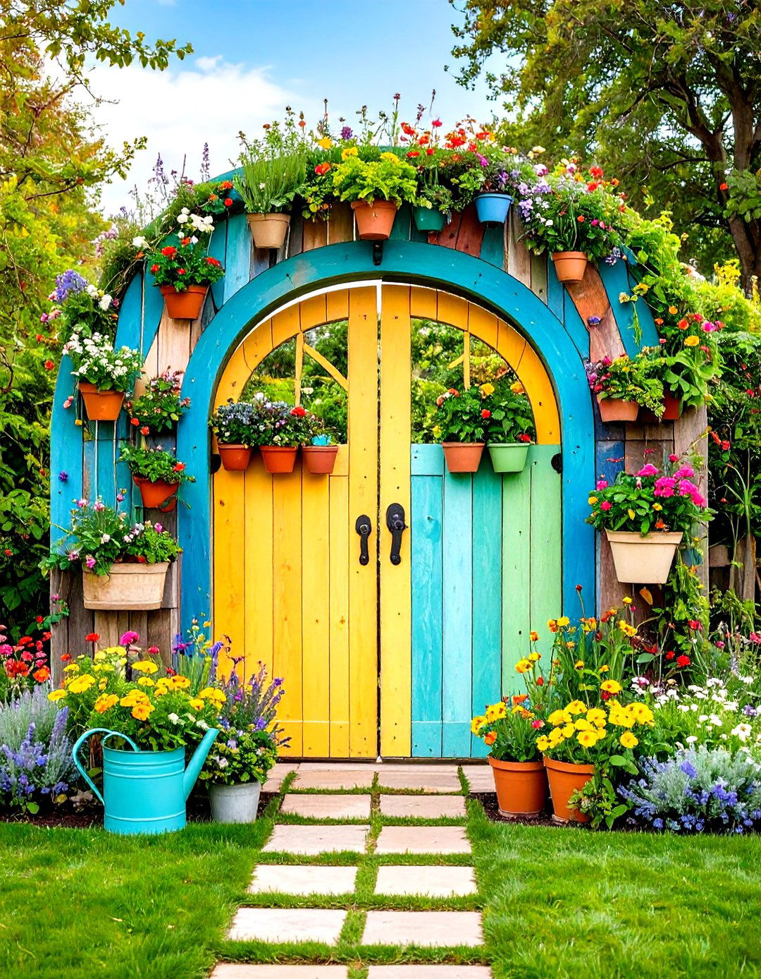 Recycled Doorway Garden Arch Gateway - 20 Garden Arch Ideas