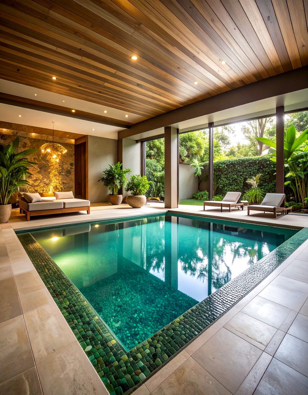 Recycled Glass Waterline Pool Tile Sustainability - 20 Waterline Pool Tile Ideas