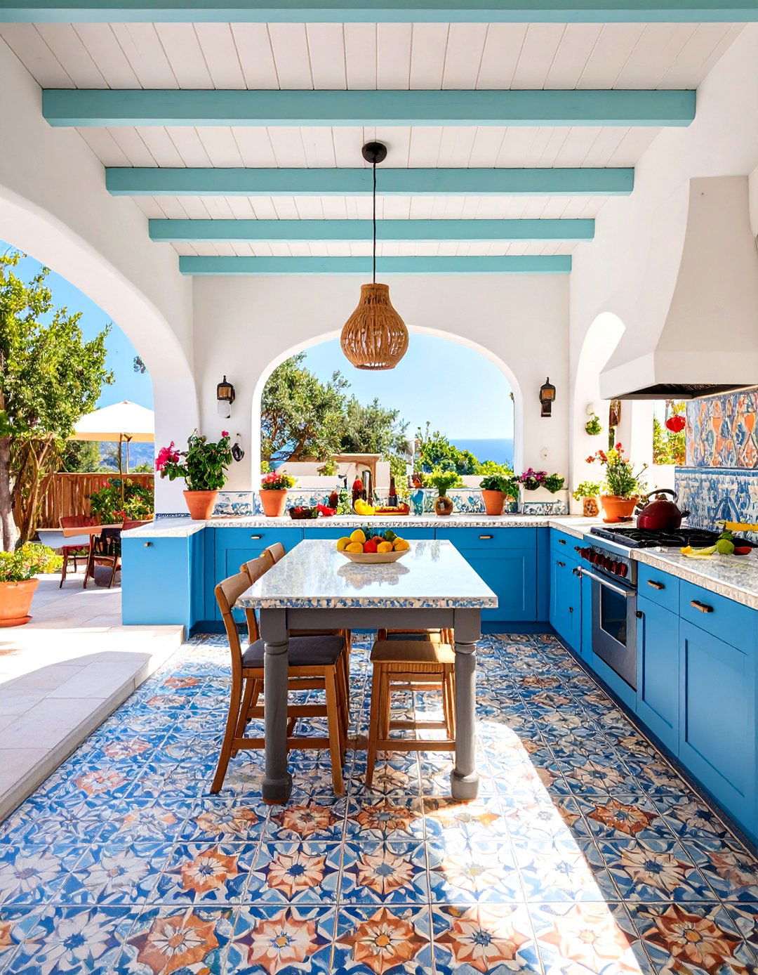Recycled Glass - 20 Types of Outdoor Kitchen Countertops