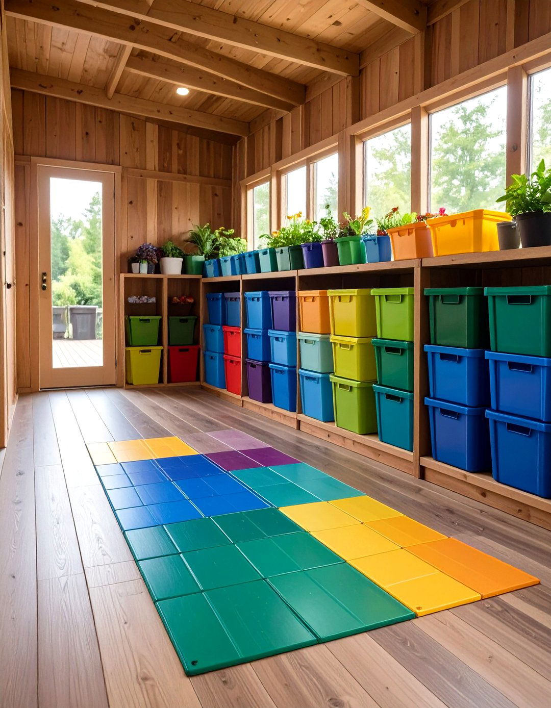 Recycled Plastic Shed Tiles - 20 Shed Floor Ideas