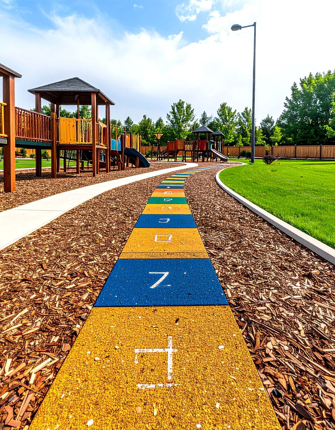 Recycled Rubber Mulch Play Path - 20 walkway ideas