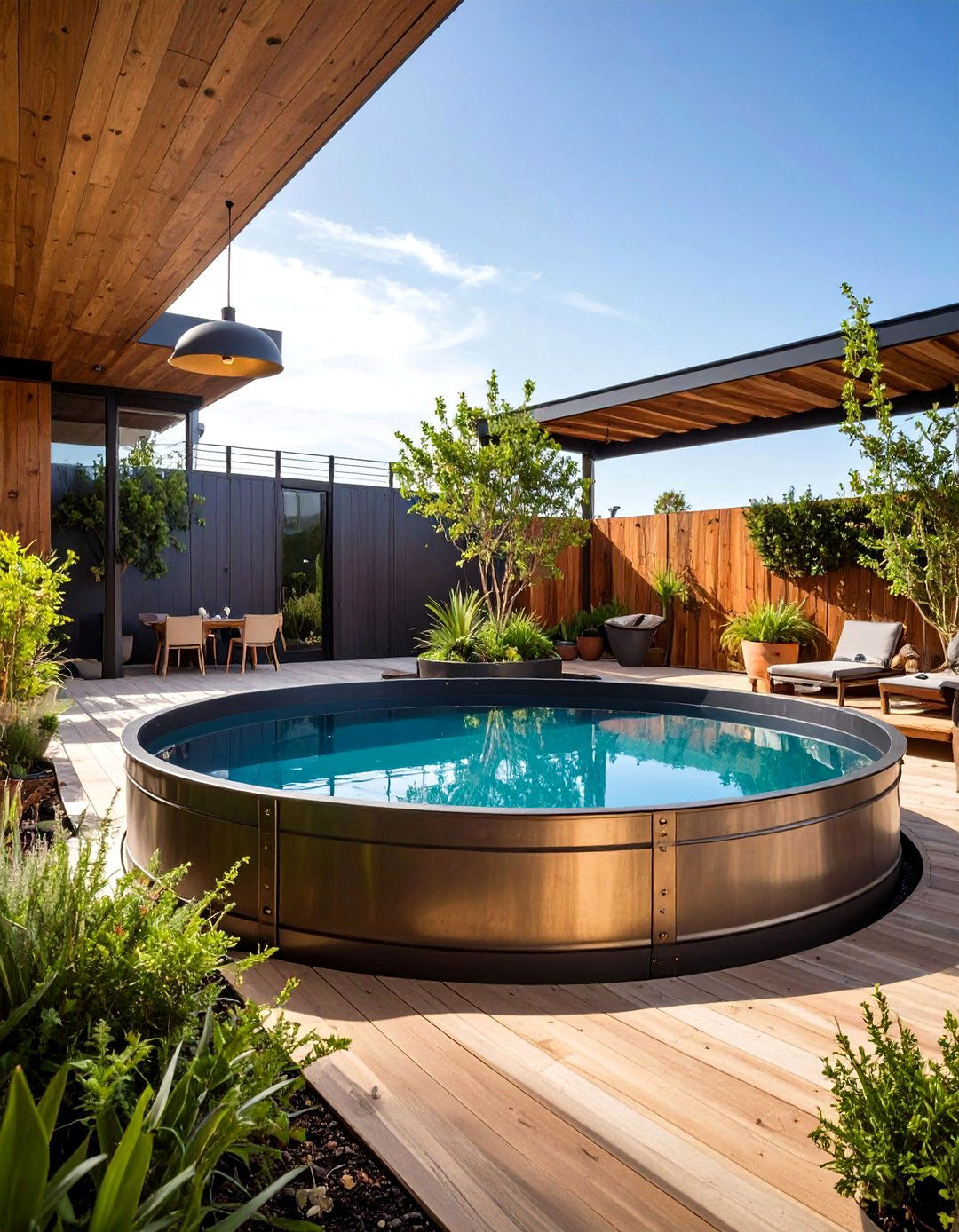 Recycled Stock Tank Reflecting Pool - 20 Small Garden Reflecting Pool Ideas