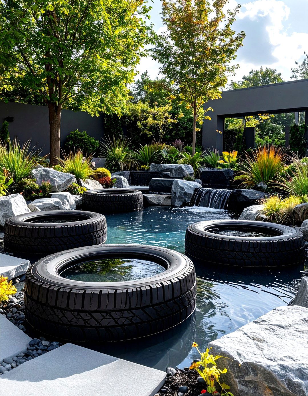 Recycled Tyre Sensory Garden Experience - 20 Recycled Tyre Garden Art Ideas