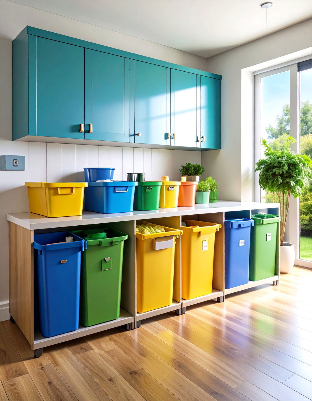 Recycling and Waste Sorting Station - 20 Utility Room Ideas