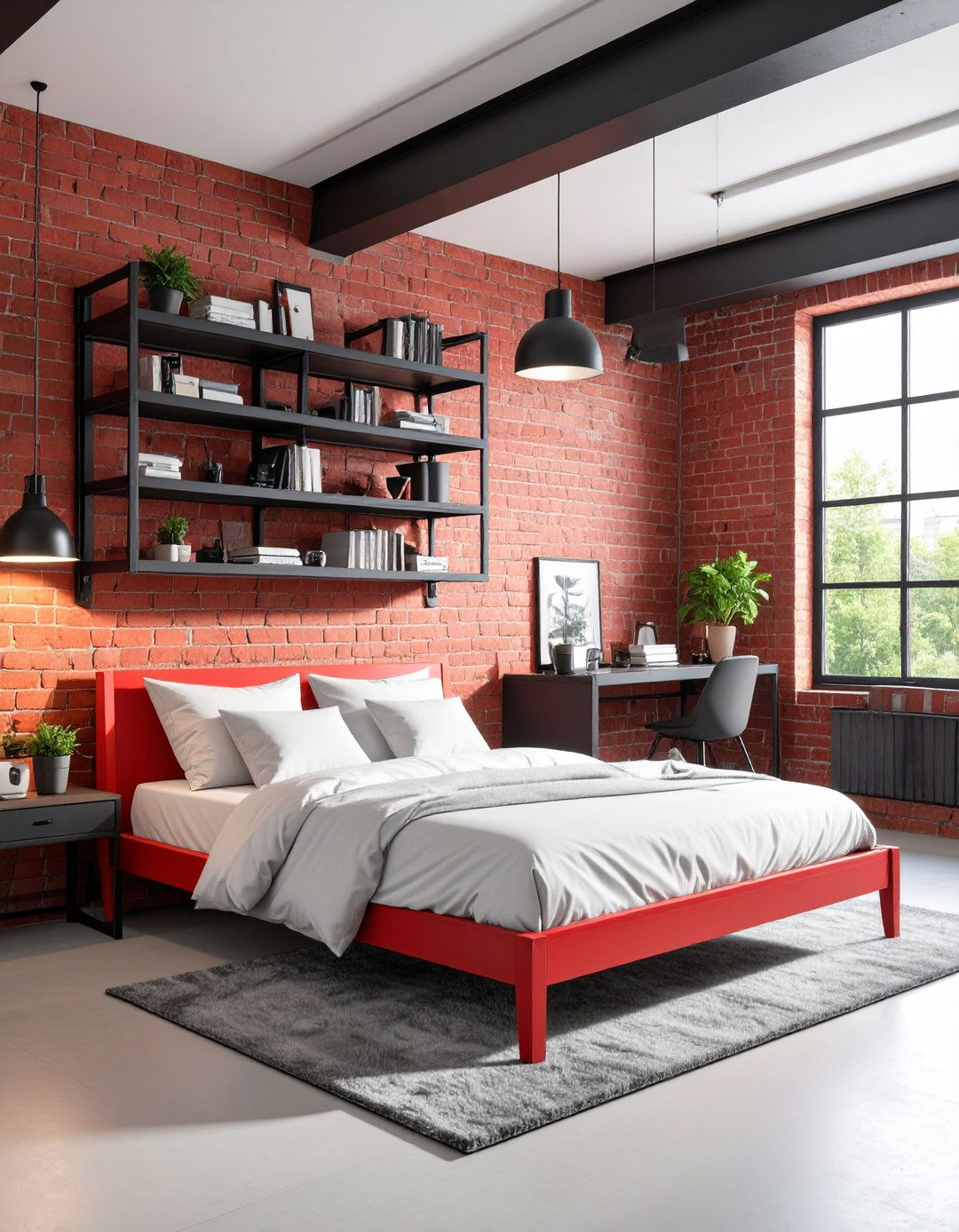 Red Boy Room Industrial Urban Loft Design - 20 Red Boy Room Ideas