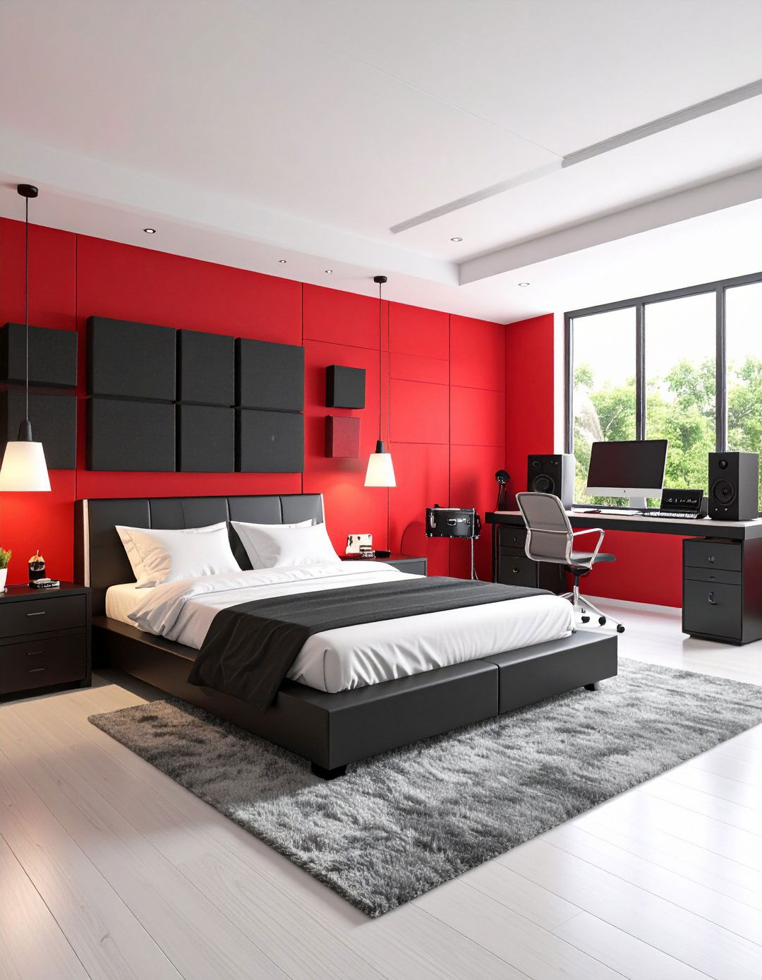 Red Boy Room Music Rock Star Studio Theme - 20 Red Boy Room Ideas