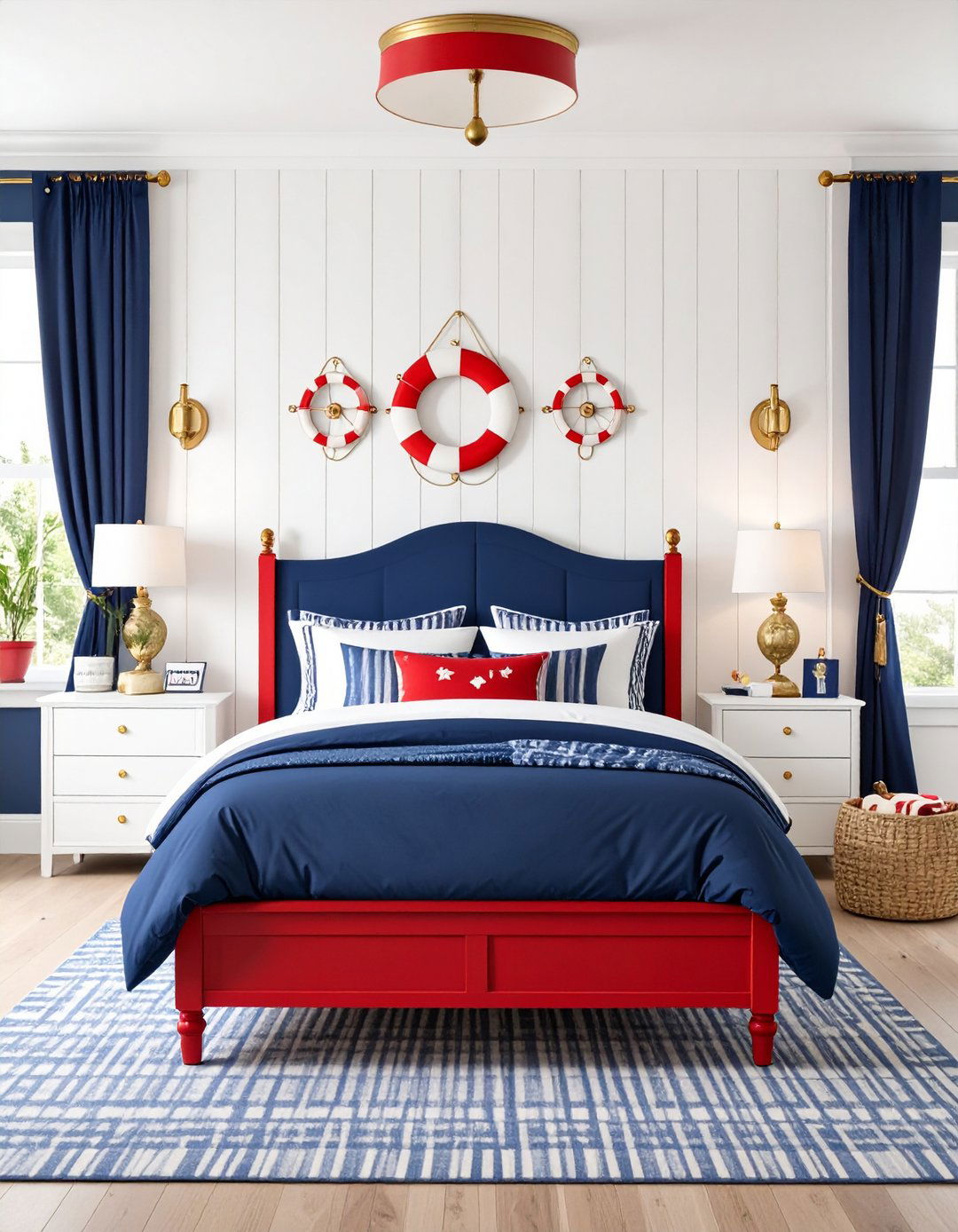 Red Boy Room Nautical Admirals Quarters Theme - 20 Red Boy Room Ideas