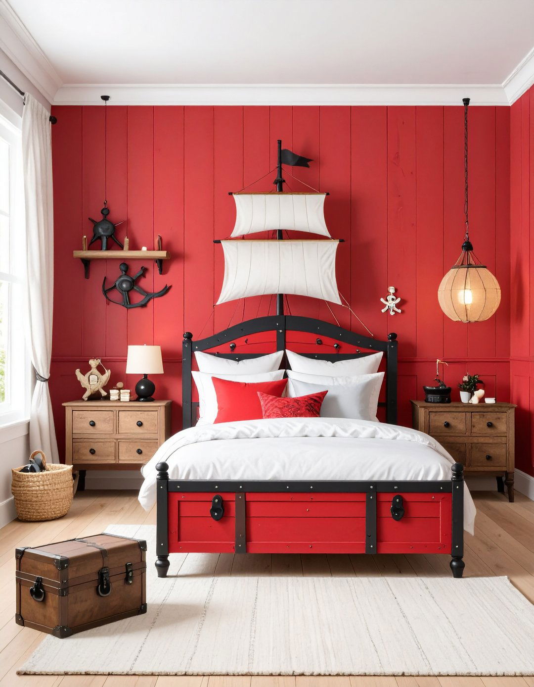 Red Boy Room Pirate Adventure Treasure Room Theme - 20 Red Boy Room Ideas