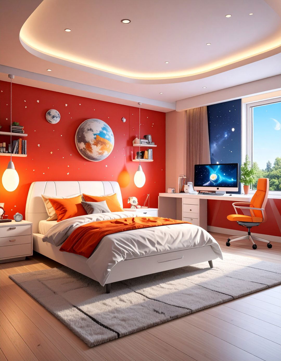 Red Boy Room Space Explorer Mission Control Theme - 20 Red Boy Room Ideas