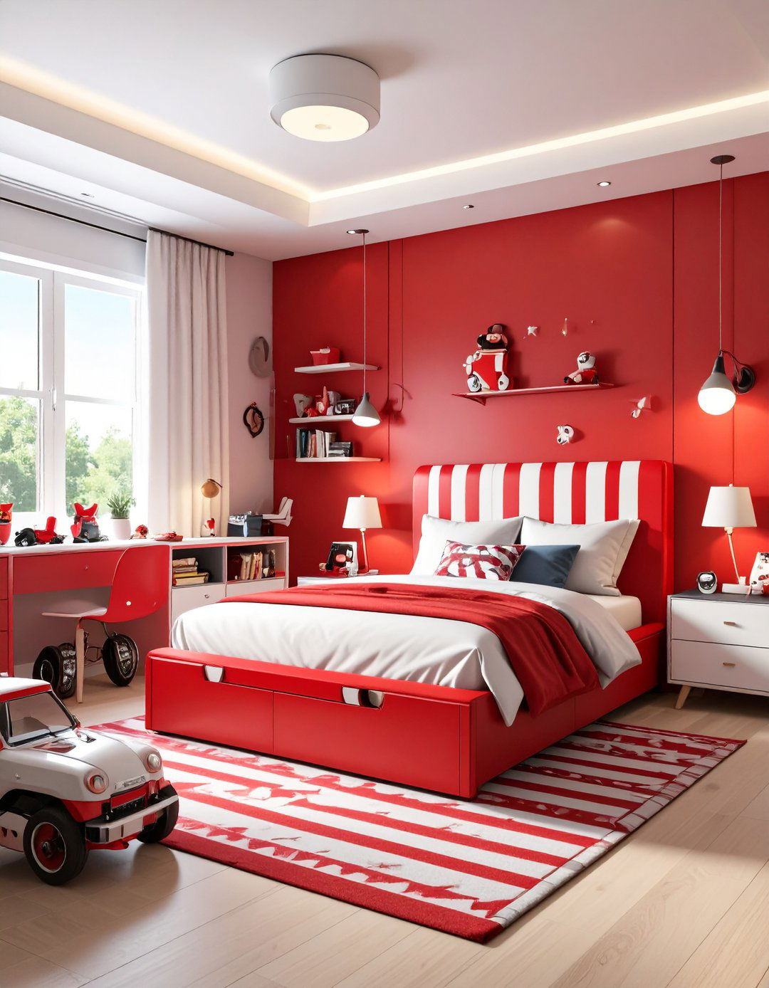 Red Boy Room Transportation Central Hub Theme - 20 Red Boy Room Ideas