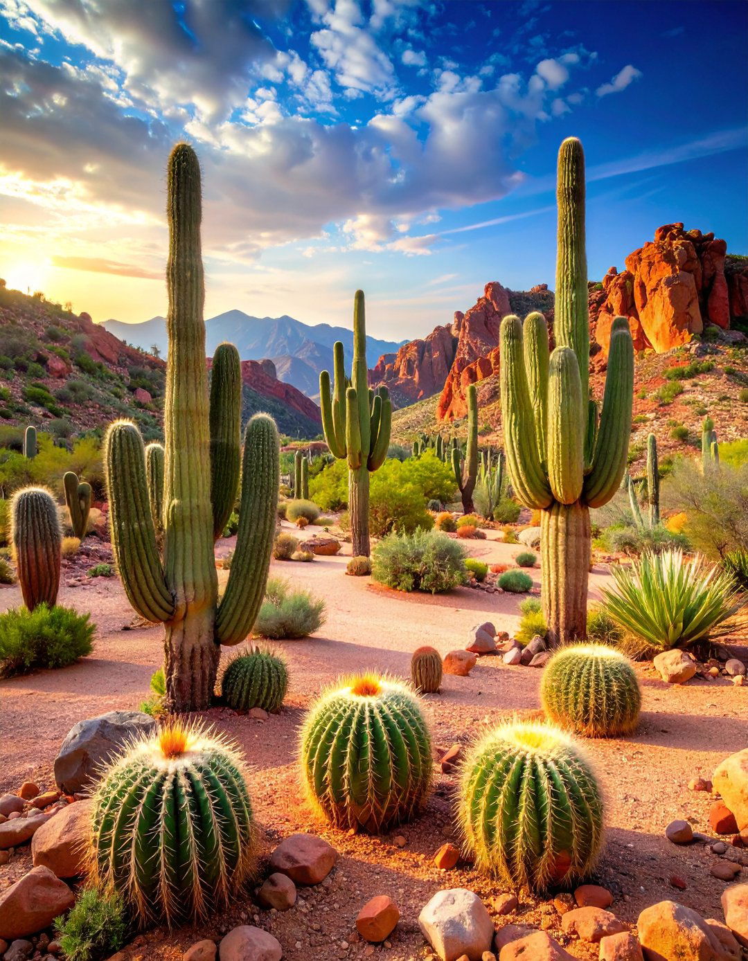 Red Lava Rock Desert Landscape Oasis - 20 Red Lava Rock Landscaping Ideas