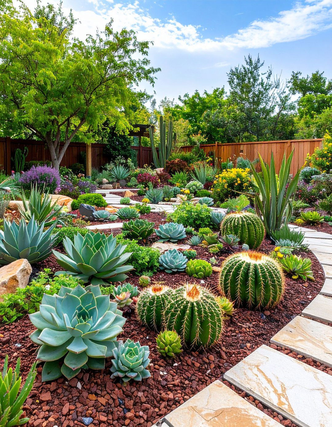 Red Lava Rock Succulent Garden Showcase - 20 Red Lava Rock Landscaping Ideas