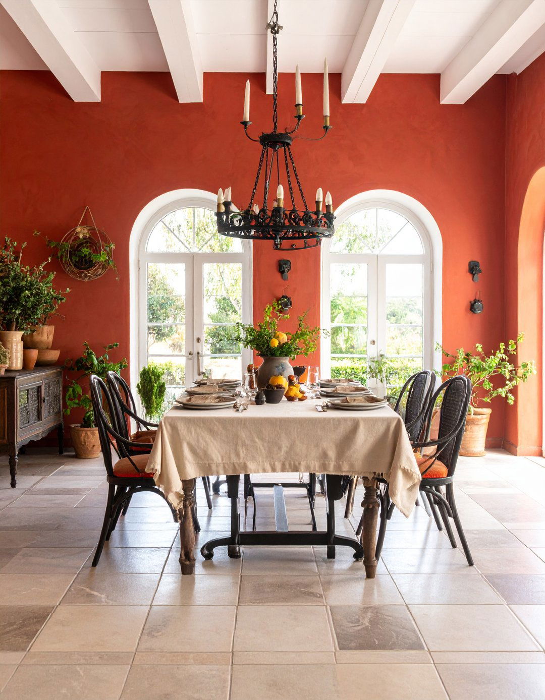 Red Mediterranean Dining Room - 20 Red Dining Room Ideas