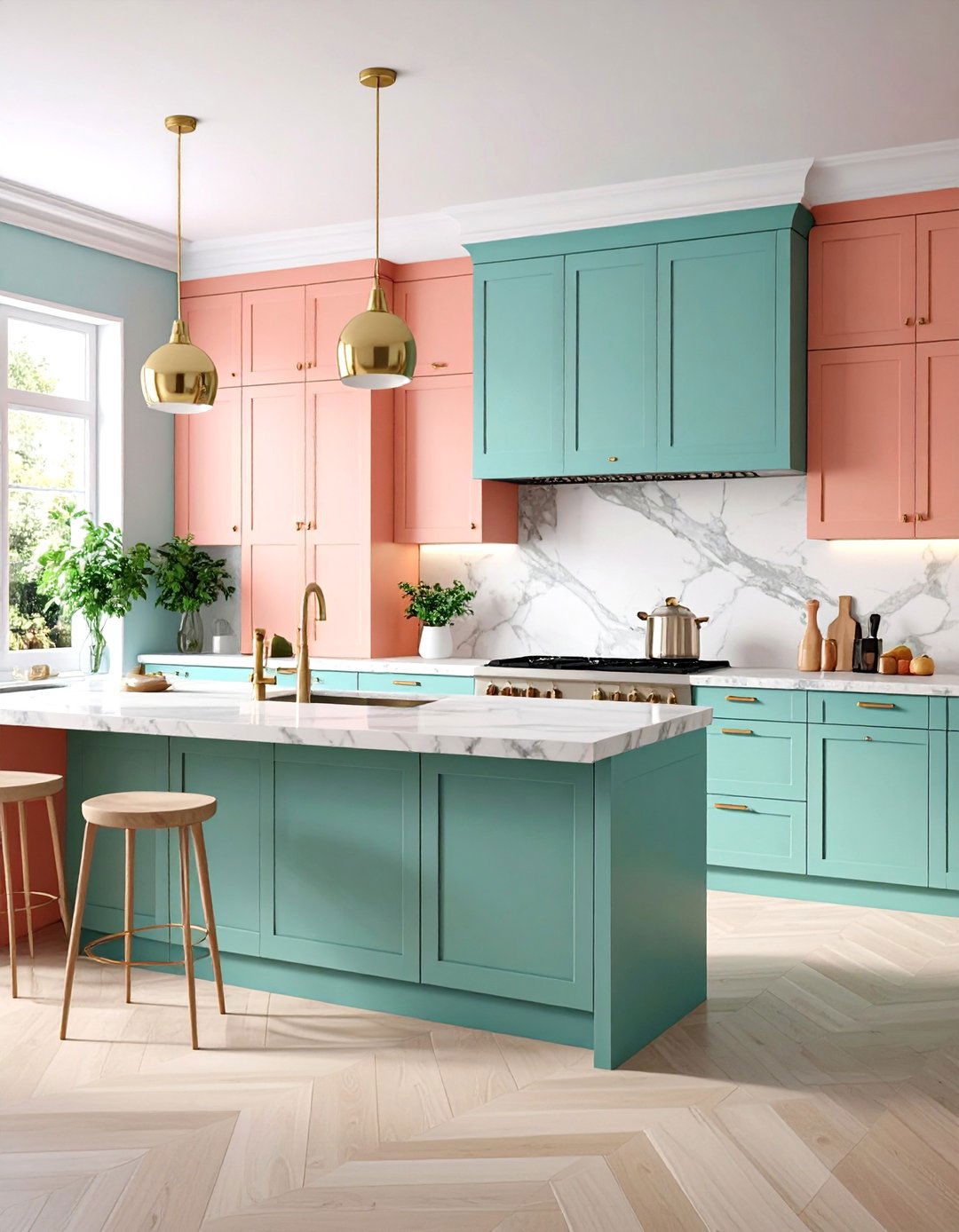 Red Statement Colorful Kitchen Accent - 20 Colorful Kitchen Ideas
