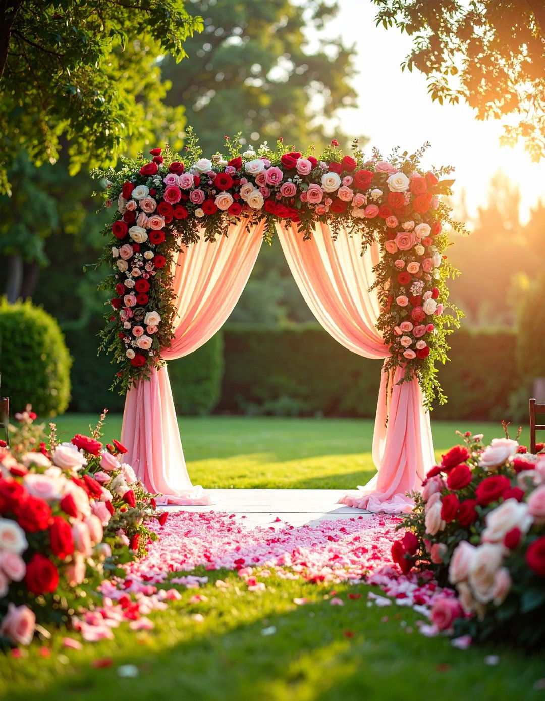 Red and Blush Pink Wedding Theme - 20 Red Wedding Theme Ideas