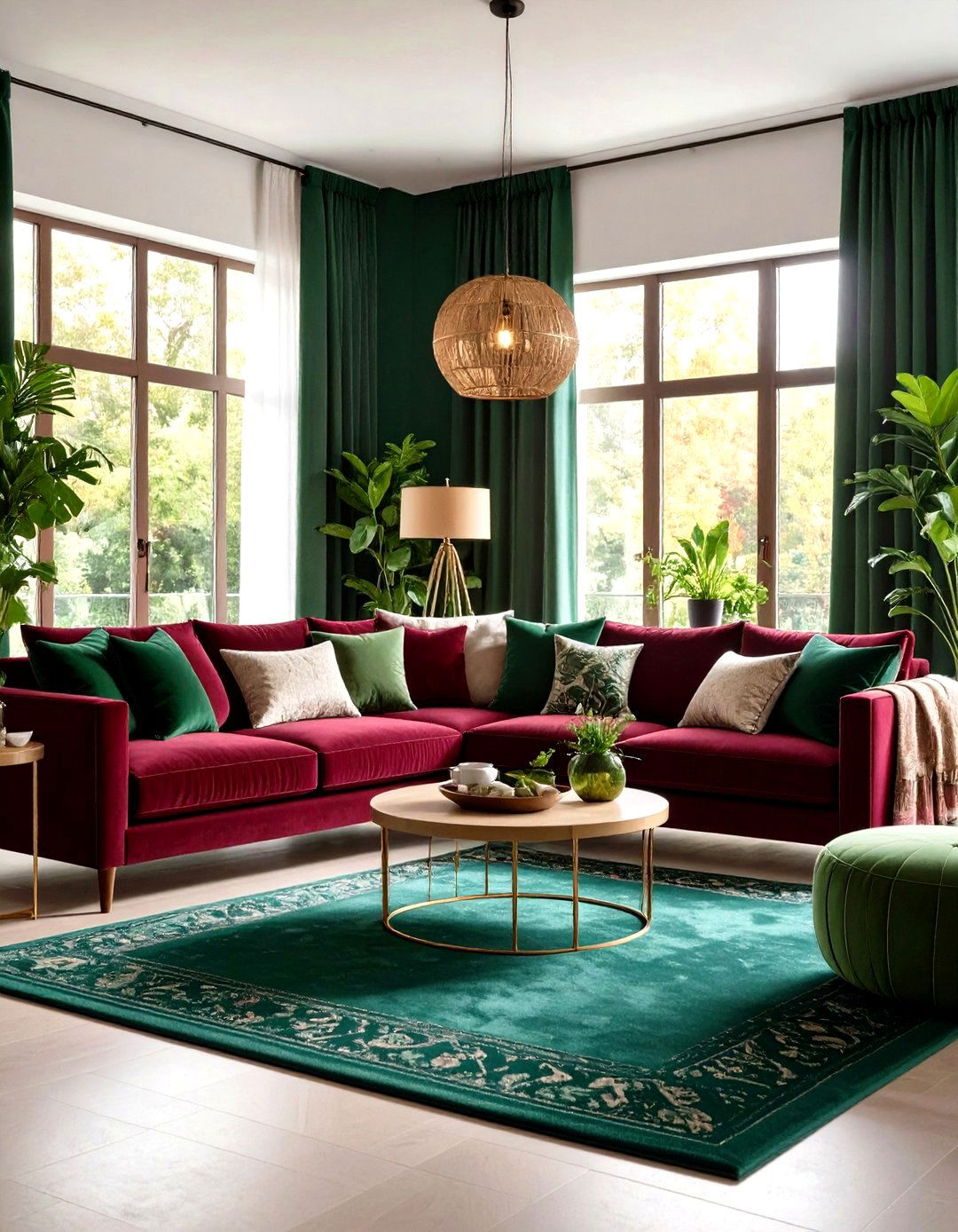 Red and Green - 20 Two Colour Combination for Living Room