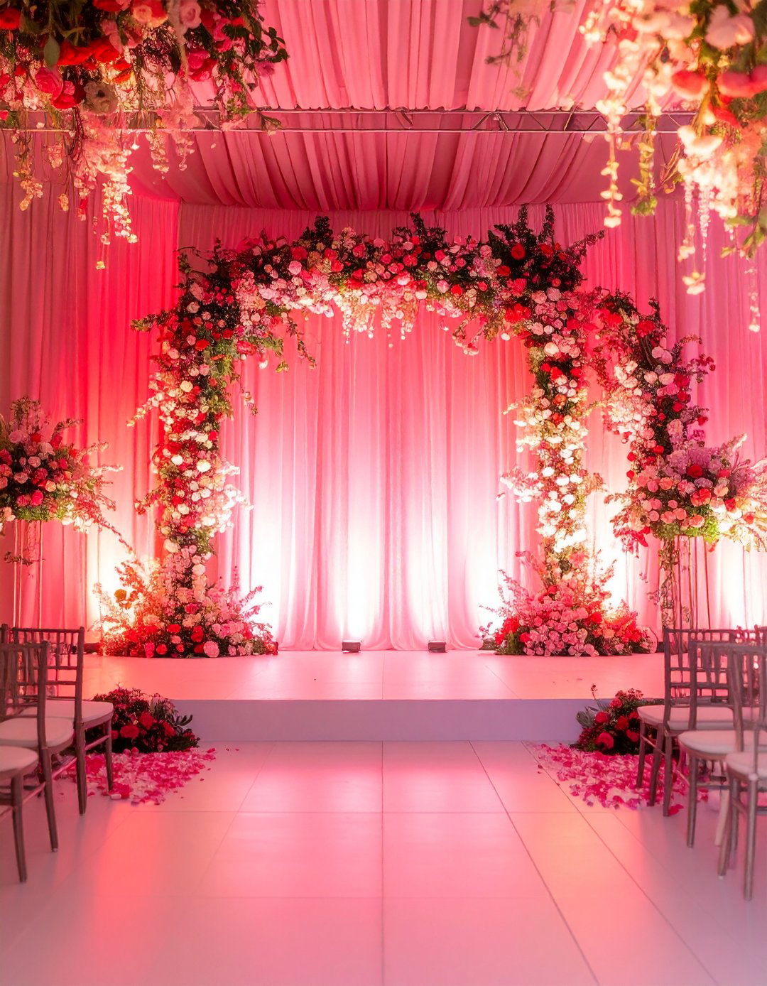 Red and Pink Gradient Wedding Theme - 20 Red Wedding Theme Ideas