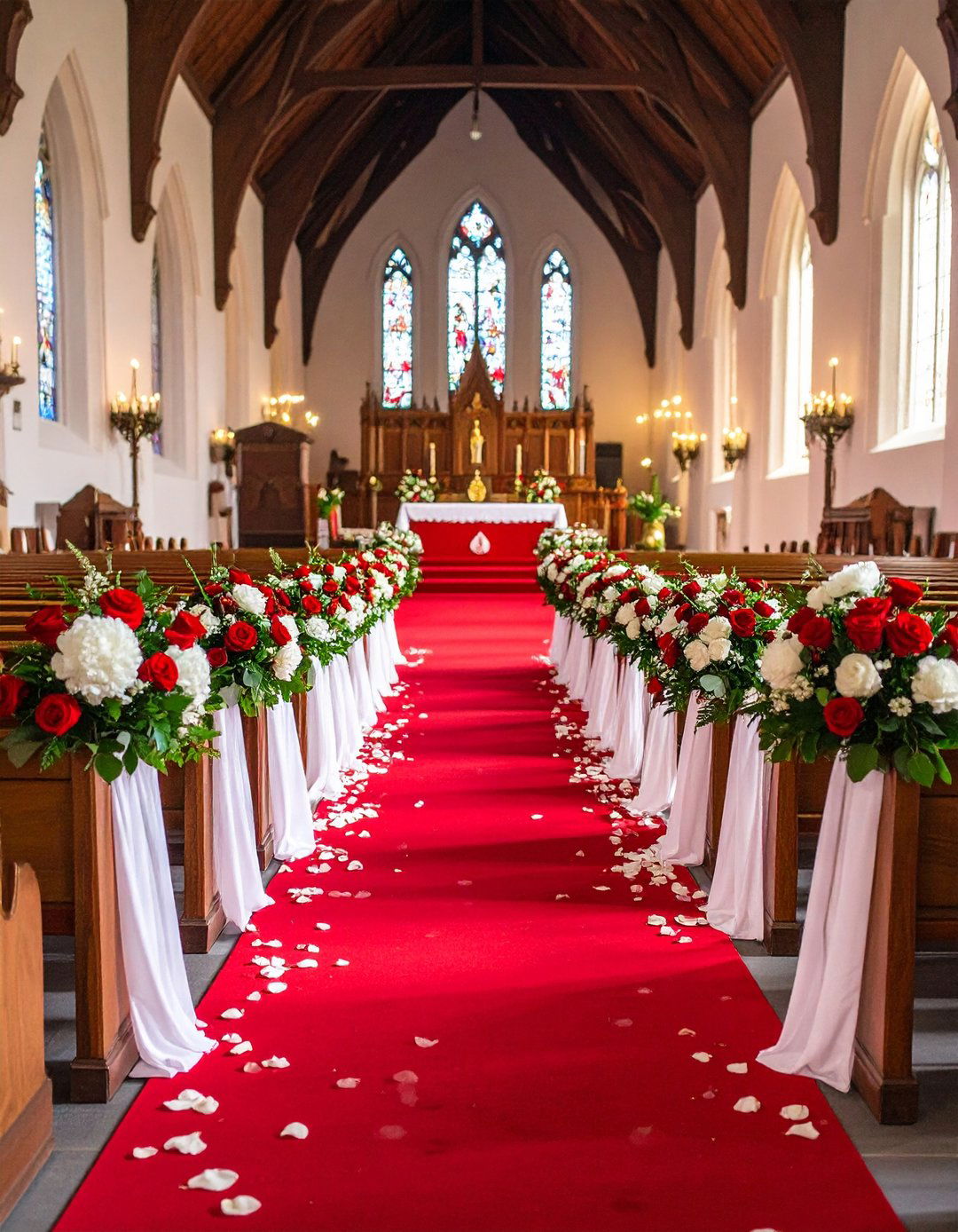 Red and White Classic Wedding Theme - 20 Red Wedding Theme Ideas