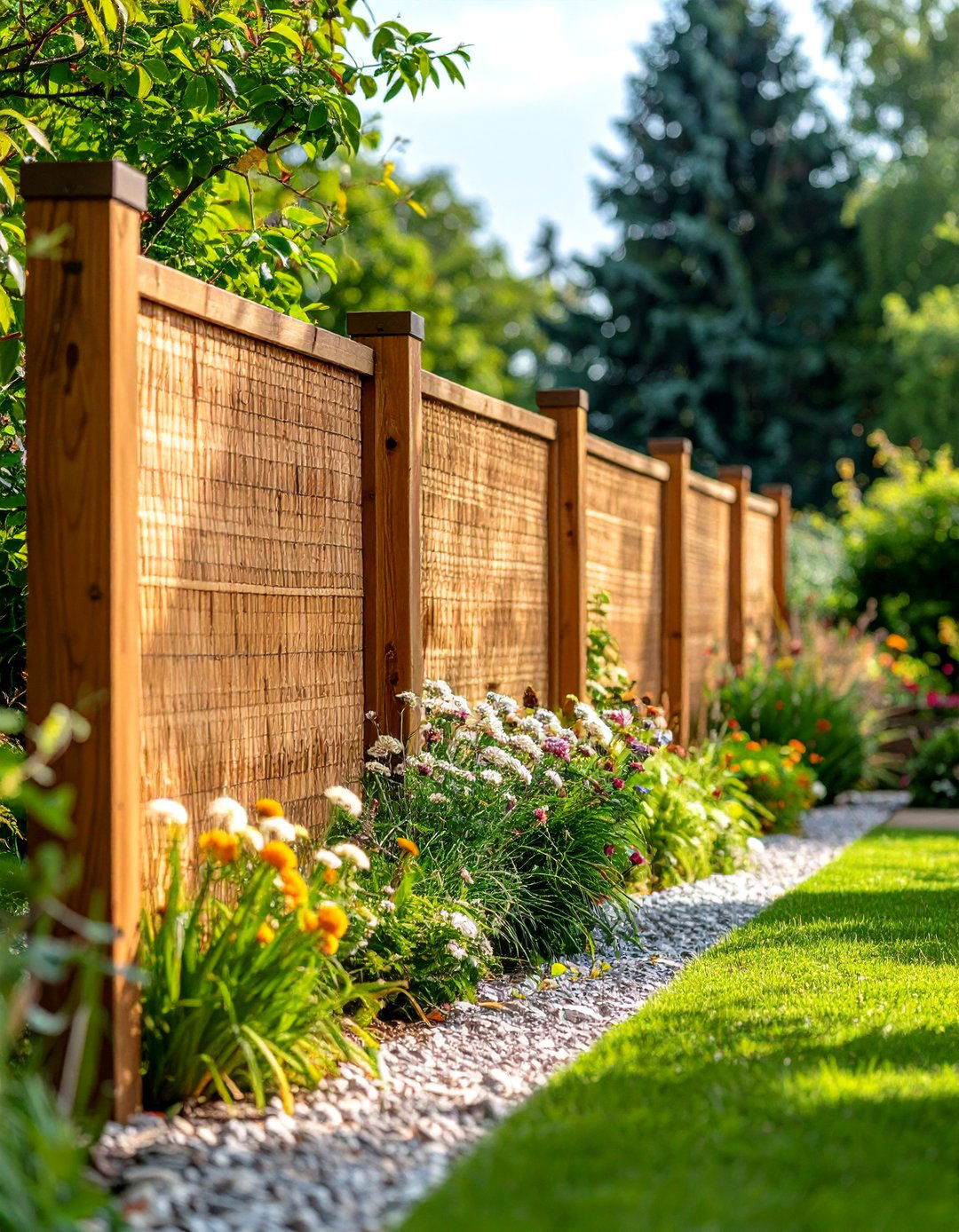 Reed or Woven Screen Privacy Fence Ideas - 20 Cheap Privacy Fence Ideas