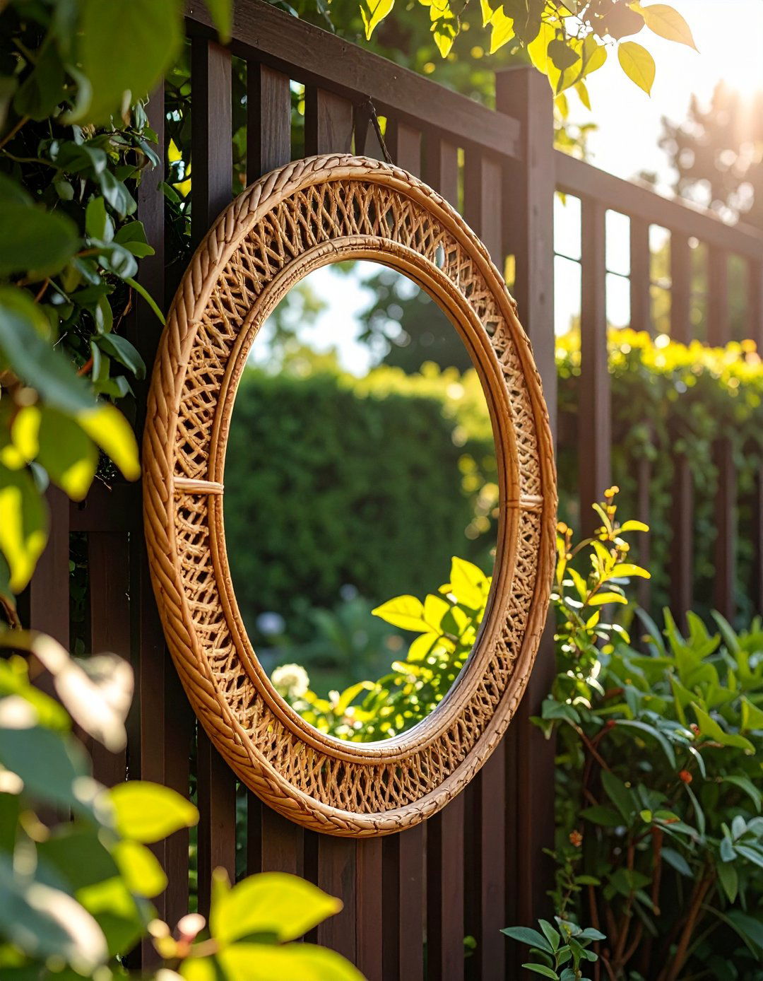 Reflect Light with Outdoor Mirrors - 20 Boho Garden Ideas