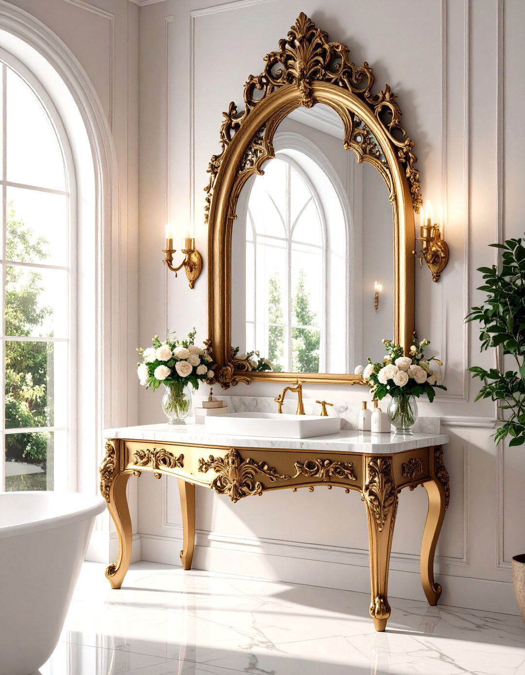 Reflecting Desires Mirror of Erised Frame for a Harry Potter Bathroom - 20 Harry Potter Bathroom Ideas