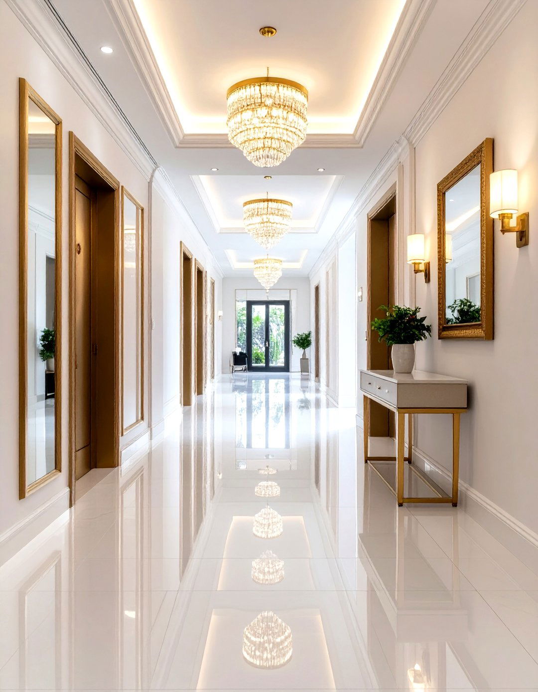 Reflective Surfaces for a Glam Hallway - 20 Hallway Ideas